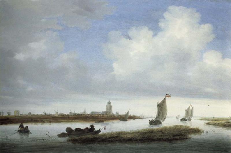 RUYSDAEL, Salomon van view of deventer seen from the north west oil painting image